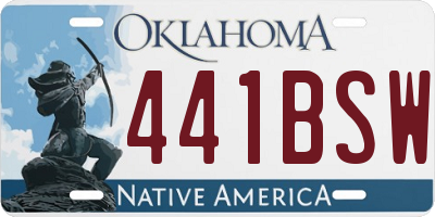 OK license plate 441BSW