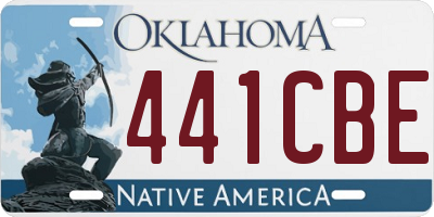 OK license plate 441CBE