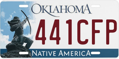 OK license plate 441CFP