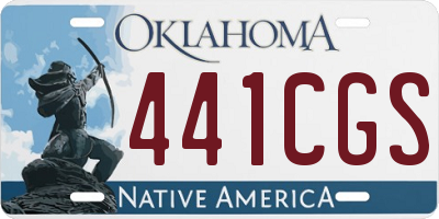 OK license plate 441CGS