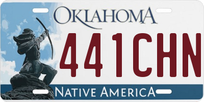 OK license plate 441CHN