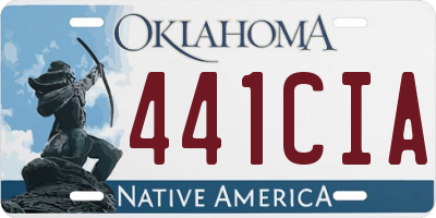 OK license plate 441CIA