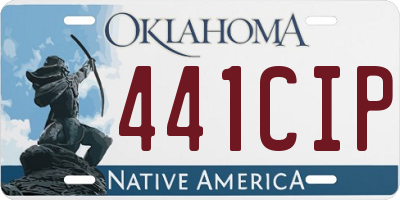 OK license plate 441CIP