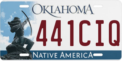 OK license plate 441CIQ