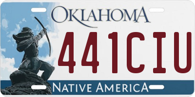 OK license plate 441CIU