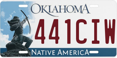 OK license plate 441CIW