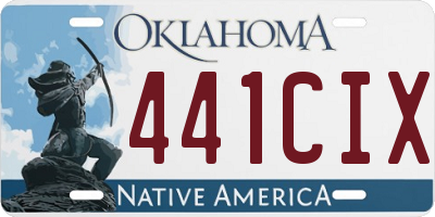 OK license plate 441CIX
