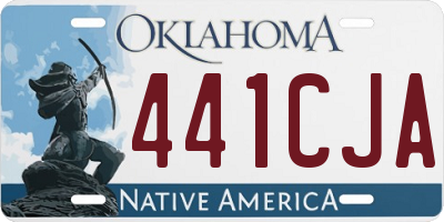 OK license plate 441CJA