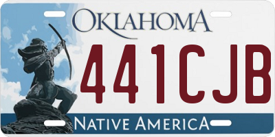 OK license plate 441CJB