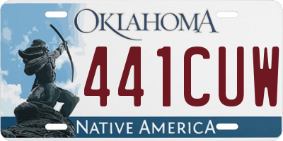 OK license plate 441CUW