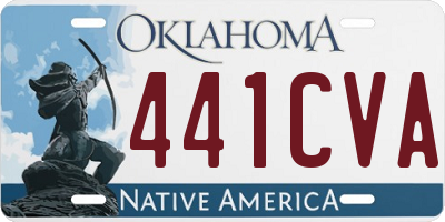 OK license plate 441CVA