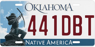 OK license plate 441DBT