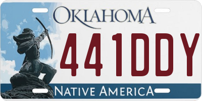 OK license plate 441DDY
