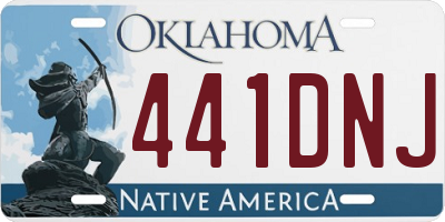 OK license plate 441DNJ