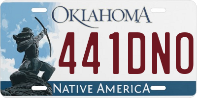 OK license plate 441DNO