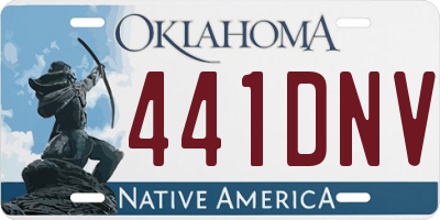 OK license plate 441DNV