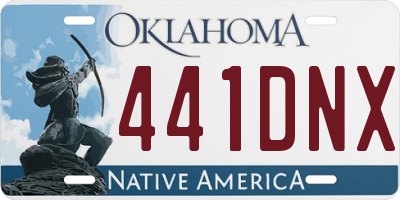 OK license plate 441DNX