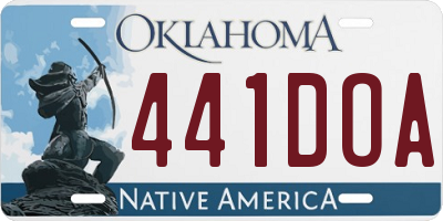 OK license plate 441DOA