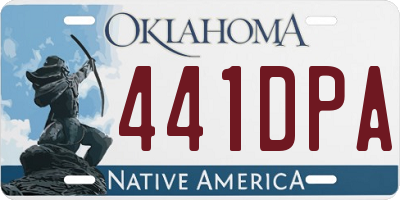 OK license plate 441DPA