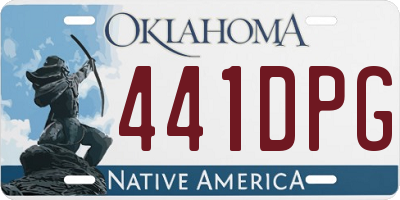 OK license plate 441DPG