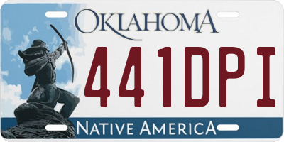 OK license plate 441DPI