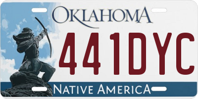 OK license plate 441DYC