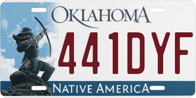 OK license plate 441DYF