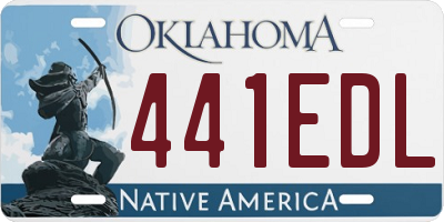 OK license plate 441EDL