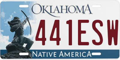 OK license plate 441ESW