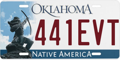 OK license plate 441EVT