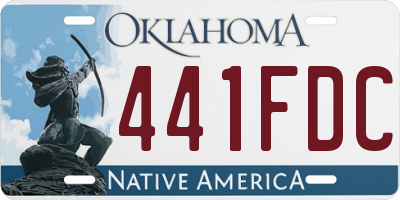 OK license plate 441FDC