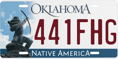 OK license plate 441FHG