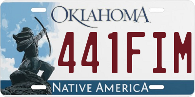 OK license plate 441FIM