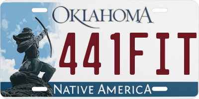 OK license plate 441FIT