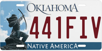 OK license plate 441FIV