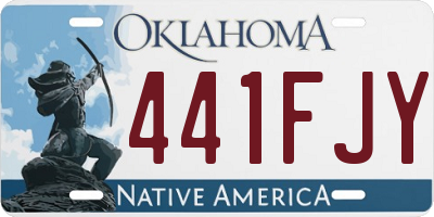 OK license plate 441FJY