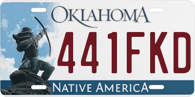 OK license plate 441FKD
