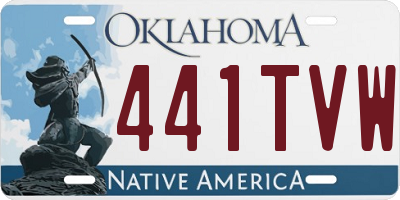 OK license plate 441TVW