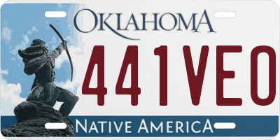 OK license plate 441VEO
