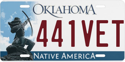 OK license plate 441VET