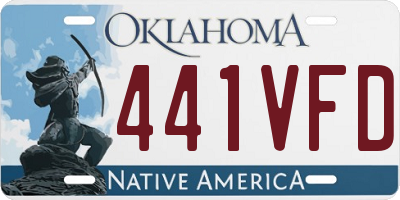 OK license plate 441VFD