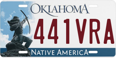 OK license plate 441VRA