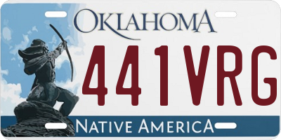 OK license plate 441VRG