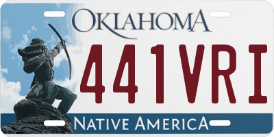 OK license plate 441VRI