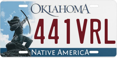OK license plate 441VRL