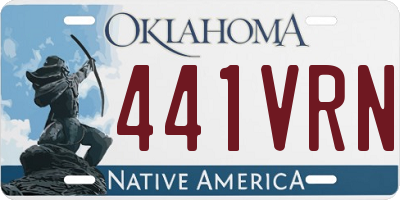 OK license plate 441VRN