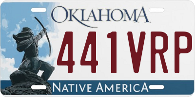 OK license plate 441VRP