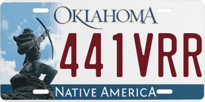 OK license plate 441VRR