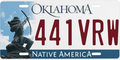 OK license plate 441VRW
