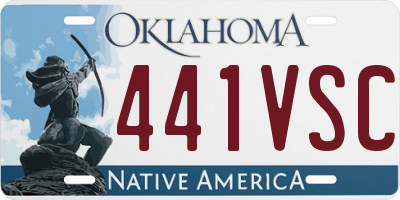 OK license plate 441VSC